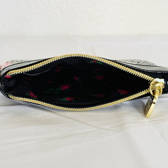BETSEY JOHNSON Sequin Black & Red Roses Coin Purse Pouch NWT - Picture 7 of 10